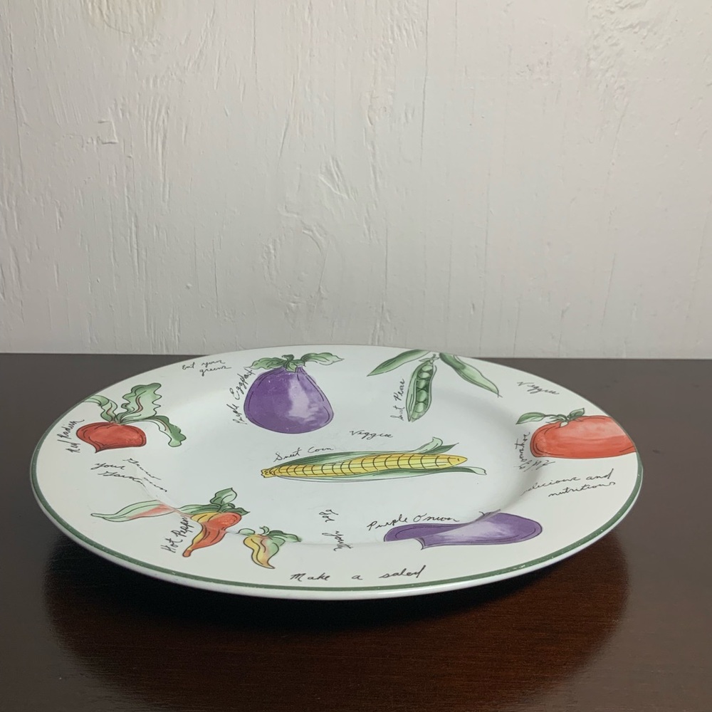 Vintage Sakura 1995 Garden Delight Sue Zipkin Salad Plate 8” Vegetable Stoneware - Picture 2 of 4